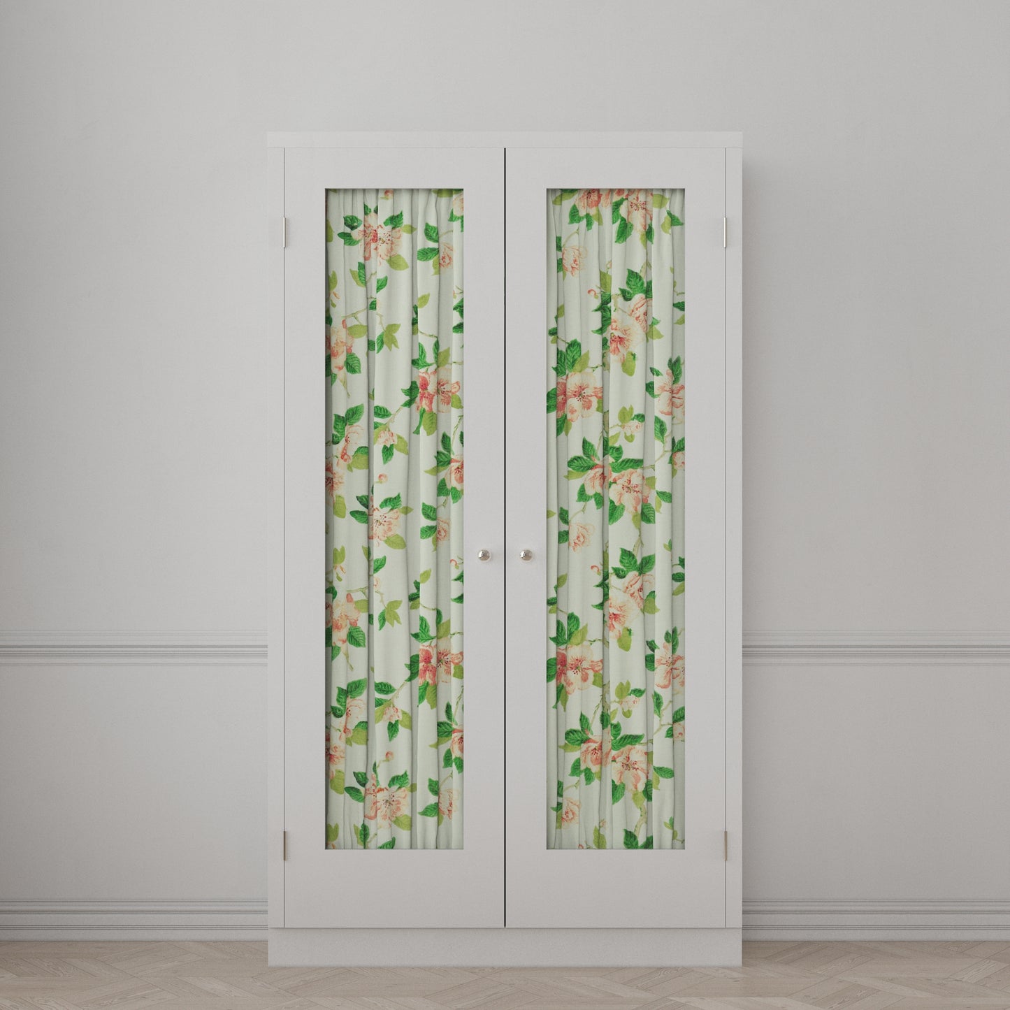 Dual Rod Pocket Curtains in Grandma's Floral - Coral