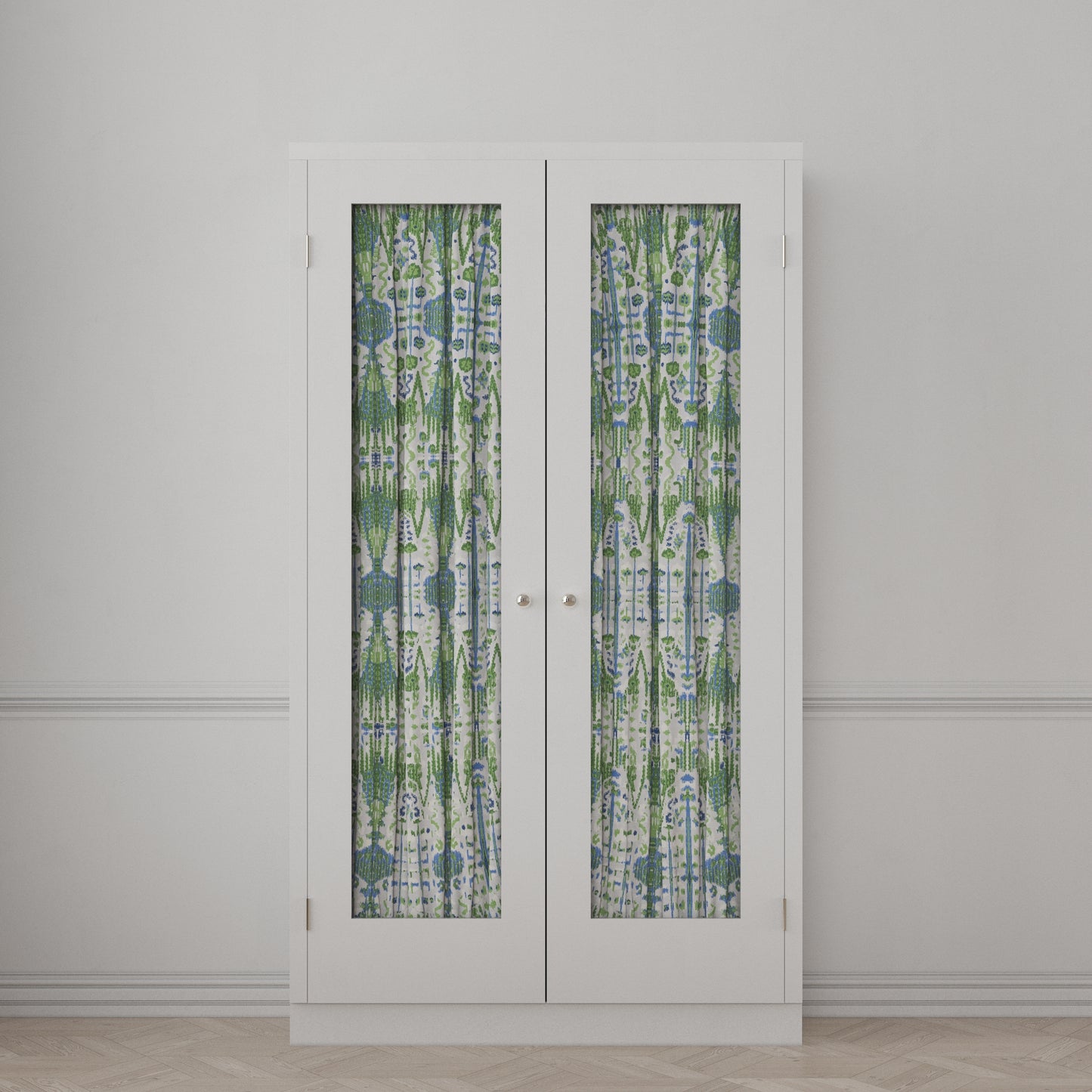 Dual Rod Pocket Curtains in Ikat Believe It - Kelly