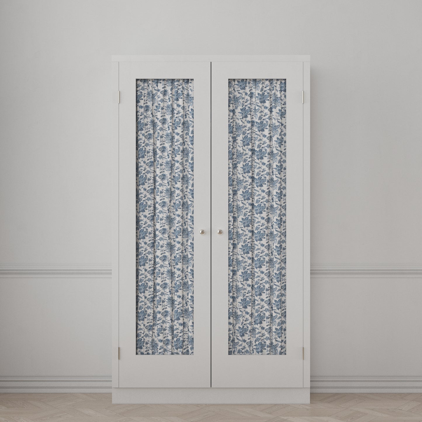 Dual Rod Pocket Curtains in Toile - Blue Skies