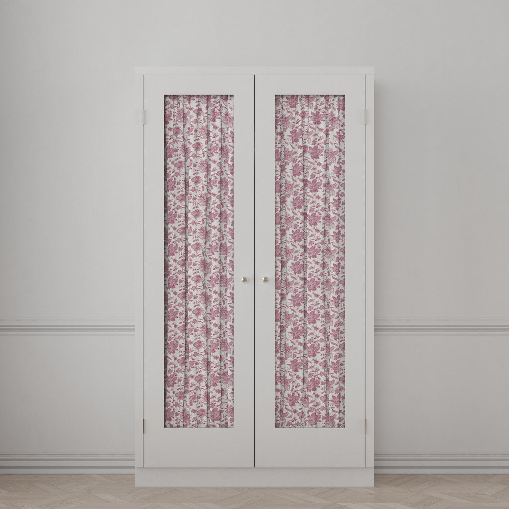 Dual Rod Pocket Curtains in Toile - Strawberry