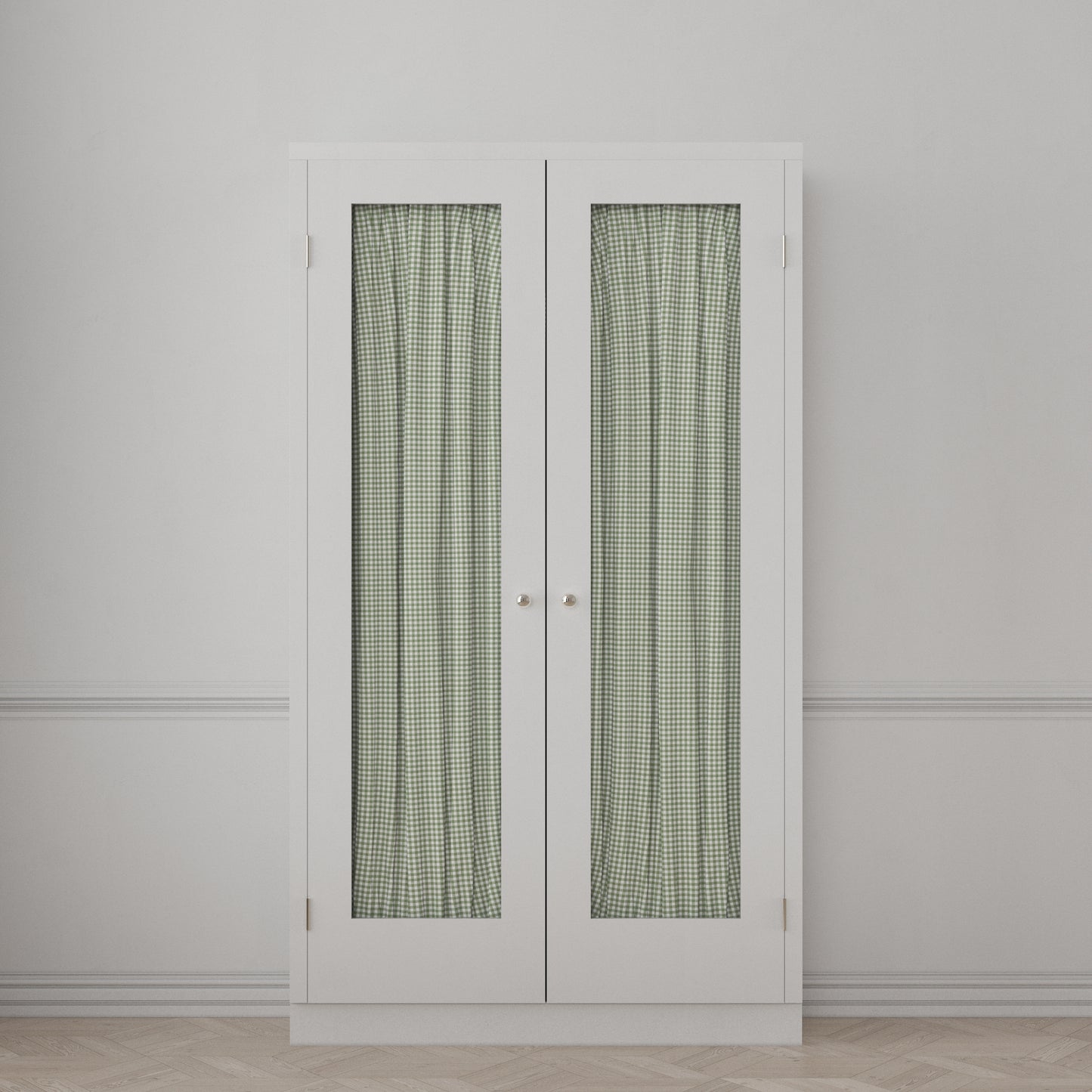 Dual Rod Pocket Curtains in Gingham - Sage