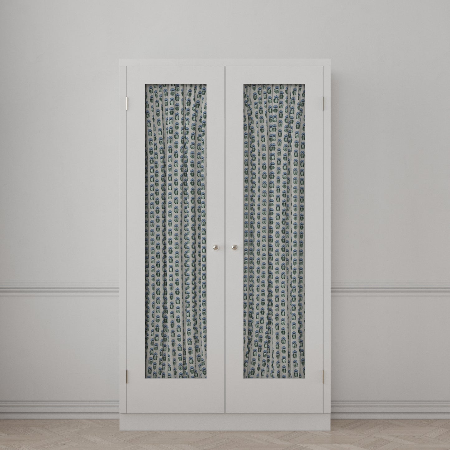 Dual Rod Pocket Curtains in Mini Florals - Forest