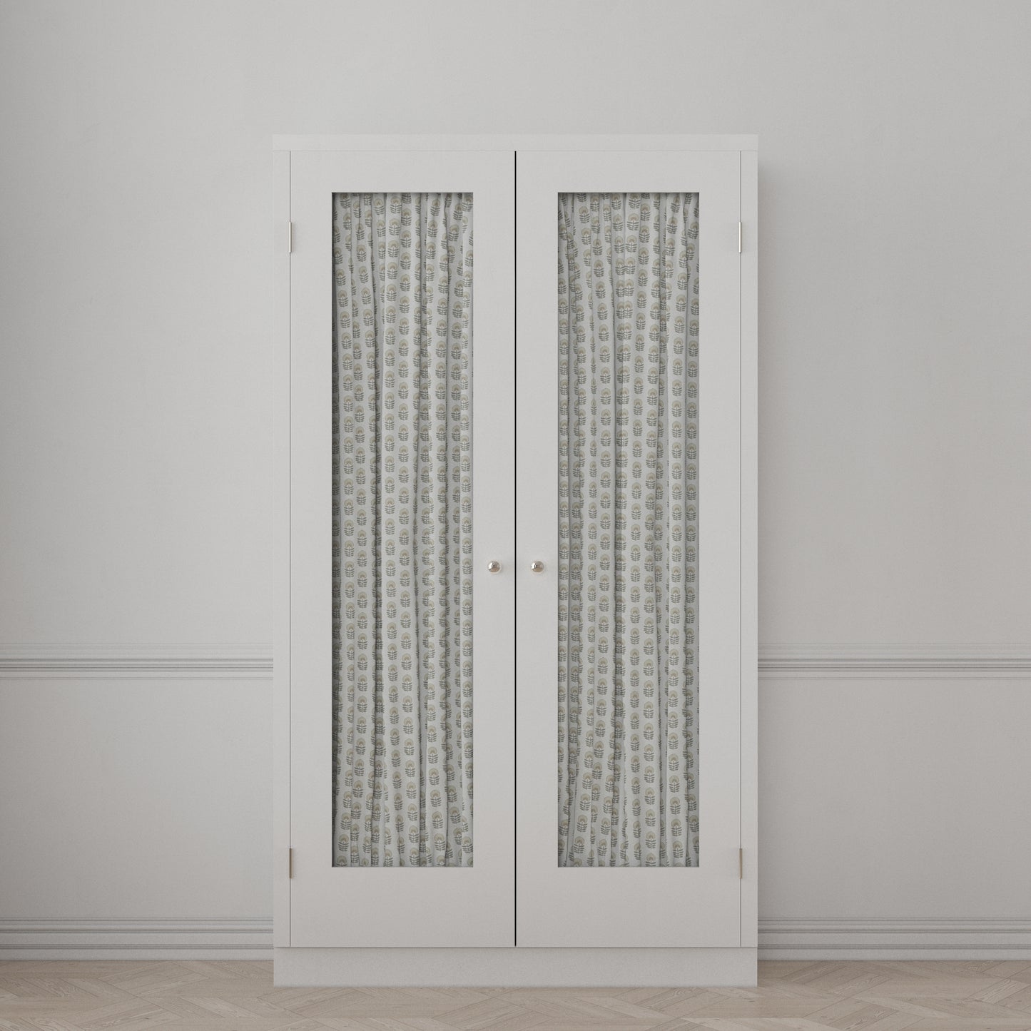 Dual Rod Pocket Curtains in Mini Florals - Ivory