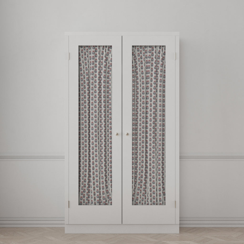Dual Rod Pocket Curtains in Mini Florals - Mulberry