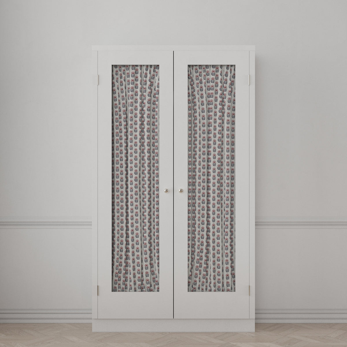 Dual Rod Pocket Curtains in Mini Florals - Mulberry