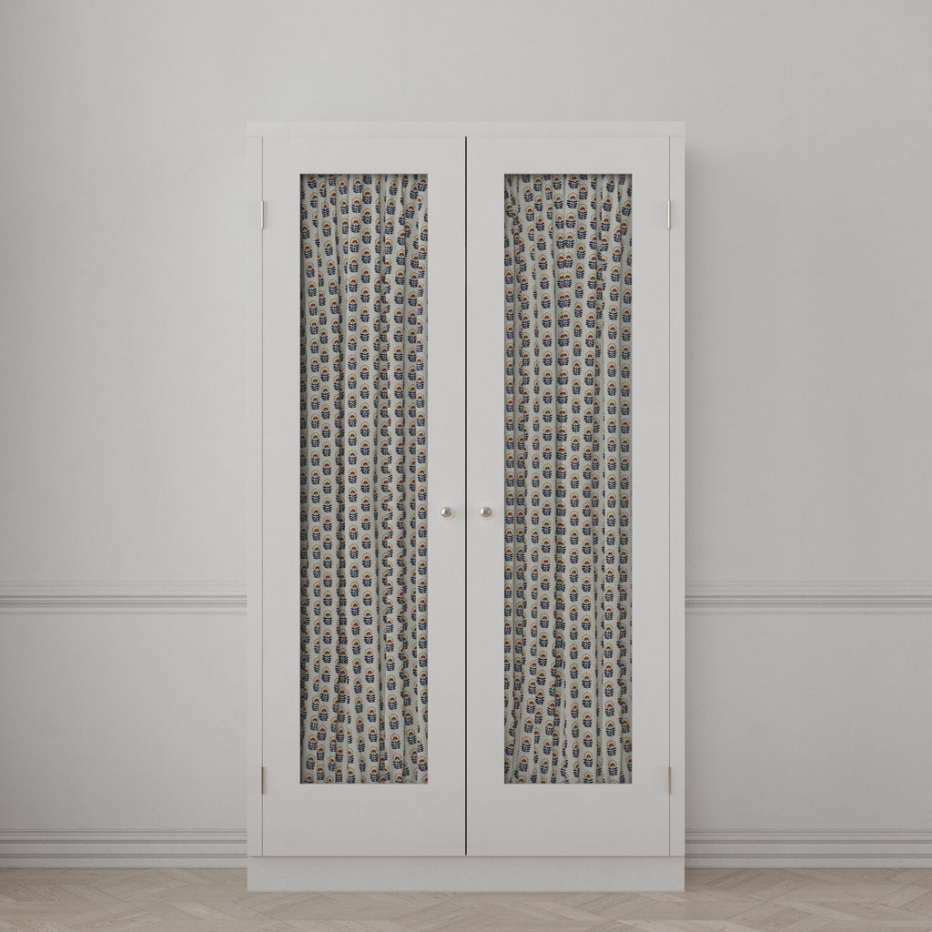 Dual Rod Pocket Curtains in Mini Florals - Pottery