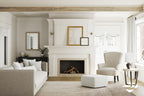Relaxed Roman Shade in 100% Linen - Salt Air
