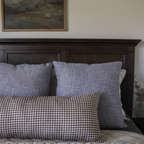 Custom Bench Cushion in Ditsy - Indigo