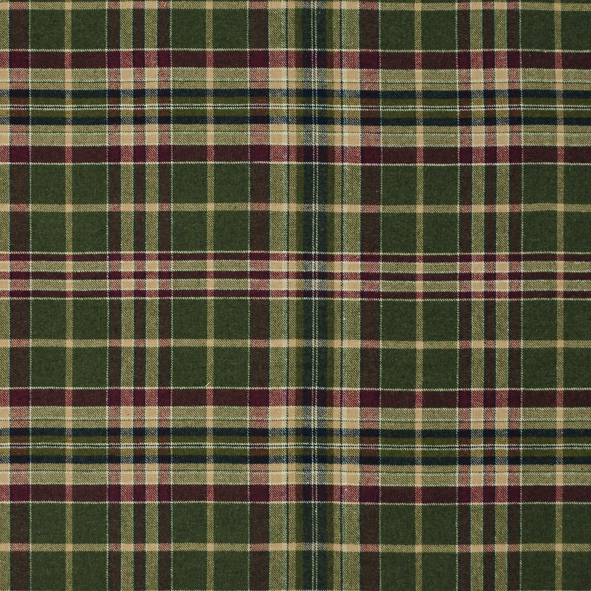 Relaxed Roman Shade in Tartan - Evergreen