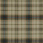 Pinch Pleat Drapery in Tartan - Cappuccino
