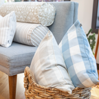 Tulip Roman Shade in Foxy Plaid - Dune