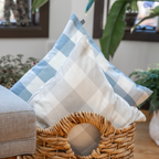 Large Lumbar Pillow in Foxy Plaid - Dune