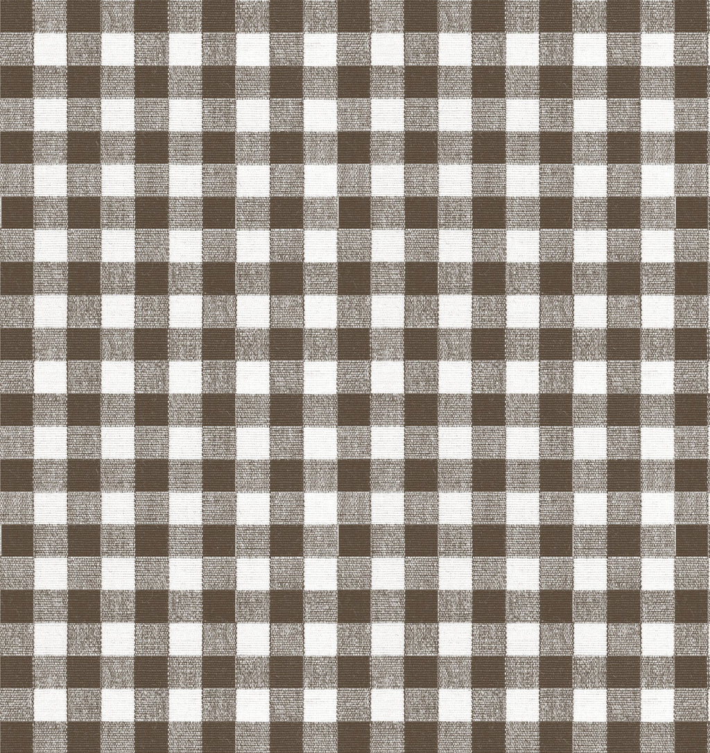 Custom Bench Cushion in Gingham - Chestnut