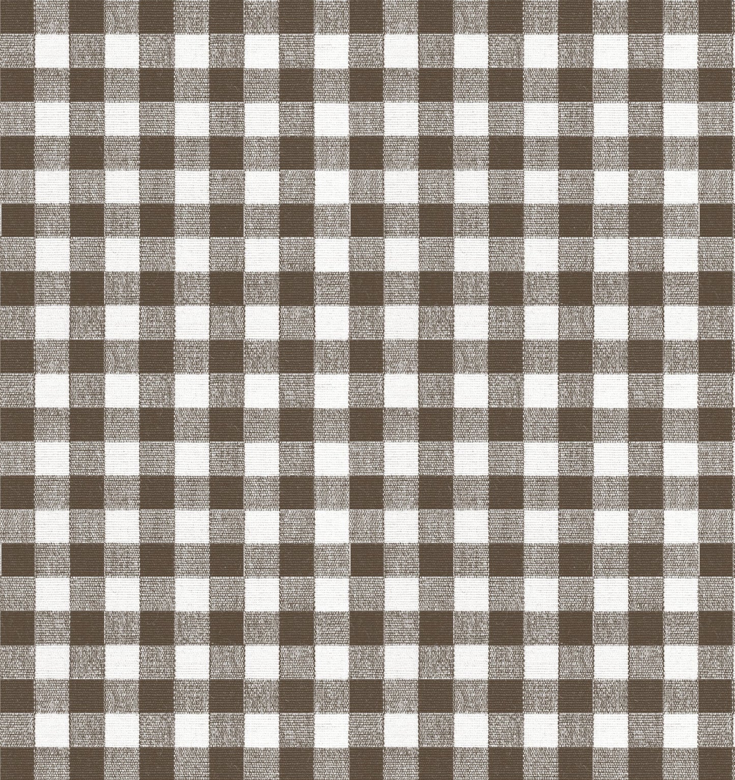 Custom Bench Cushion in Gingham - Chestnut