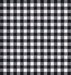 Pinch Pleat Cafe Curtains in Gingham - Black