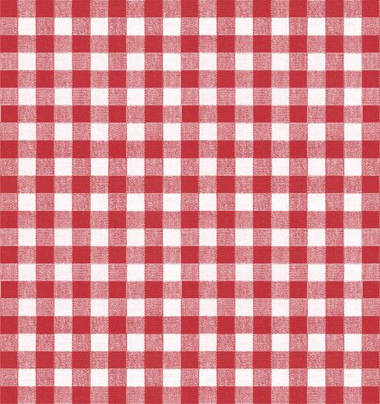 Dual Rod Pocket Curtains in Gingham - Cherry