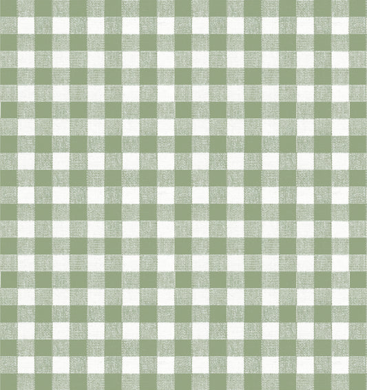 Dual Rod Pocket Curtains in Gingham - Sage