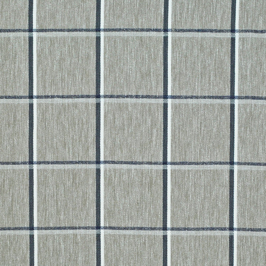 Flat Roman Shade in Check With Me - Feather