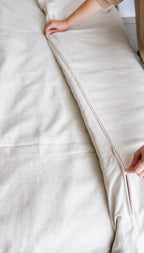 Duvet Cover in Classic Linen - Heathered Flax