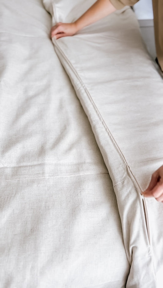 Duvet Cover in Classic Linen - Heathered Flax