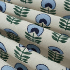 Square Pouf in Mini Florals - Forest