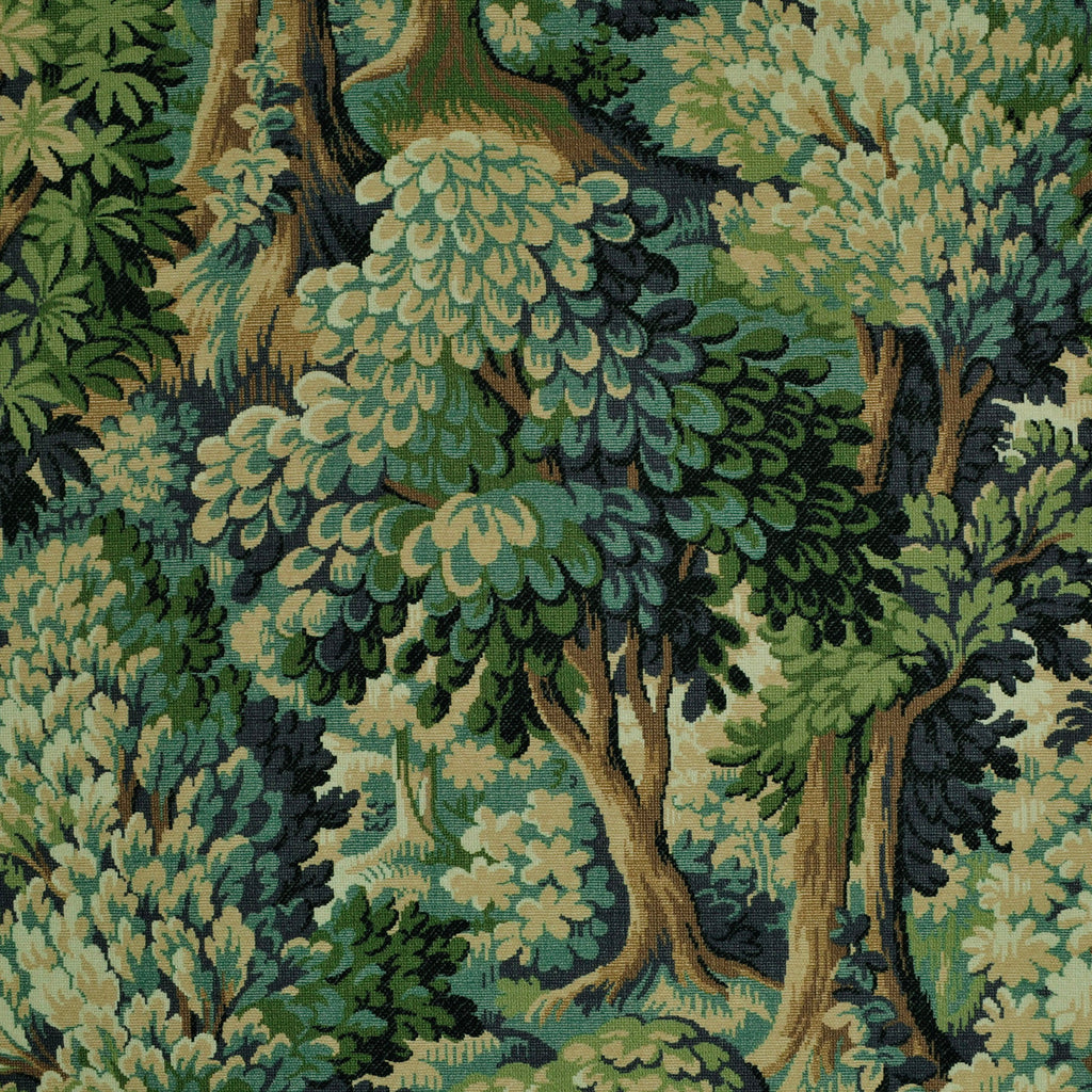 Euro Pleat Drapery in Enchanted Forest - Peridot