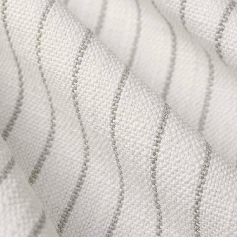 Relaxed Roman Shade in Sand Dollar Stripes