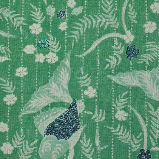 Custom Bench Cushion in Koi Pond Green