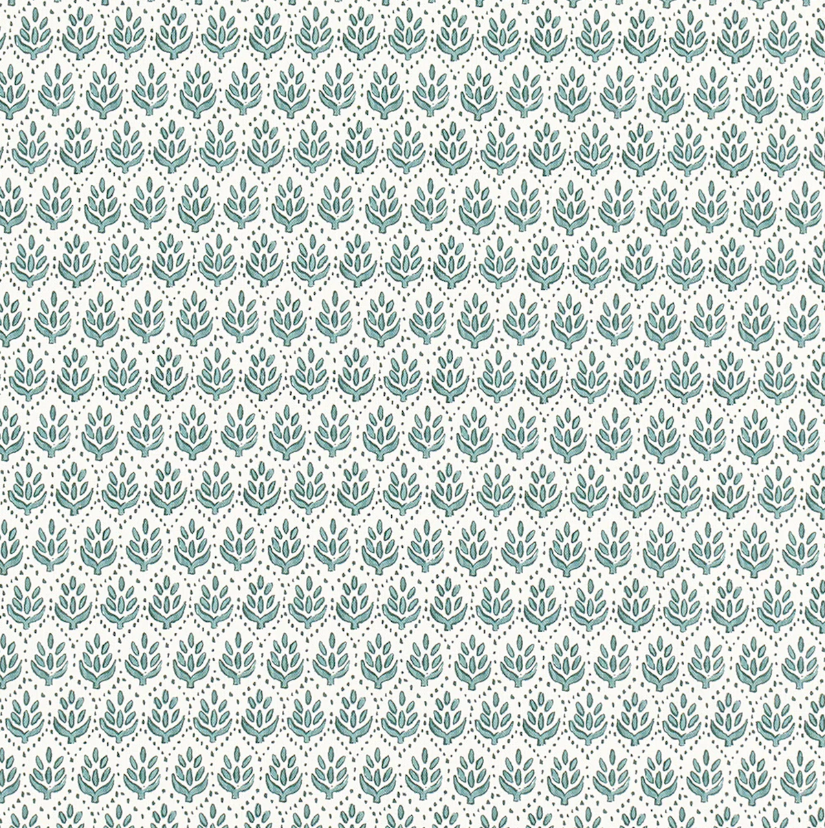 Circular Throw Pillow in Leaf Me Alone Minty Blue
