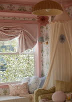 Tulip Roman Shade in Gingham - Light Pink