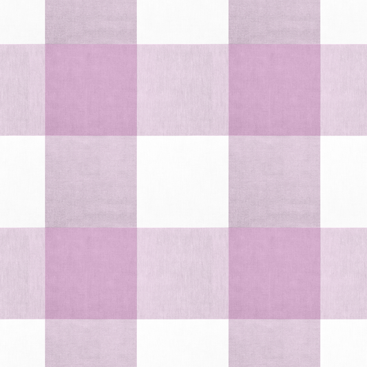 Custom Bench Cushion in Buffalo Check - Lilac