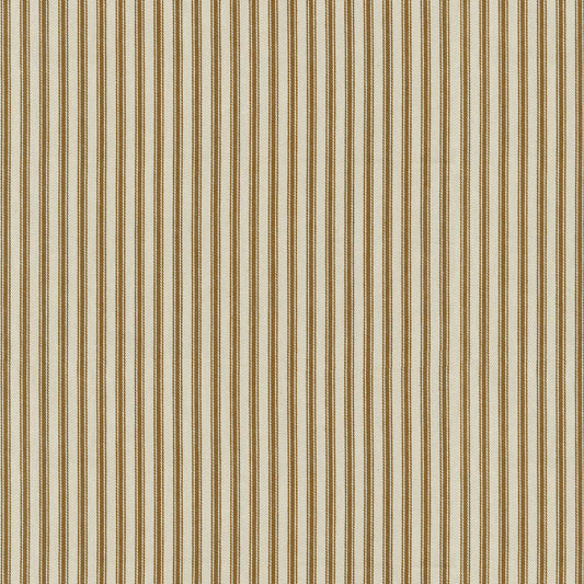 Dual Rod Pocket Curtains in Little White Line - Cognac