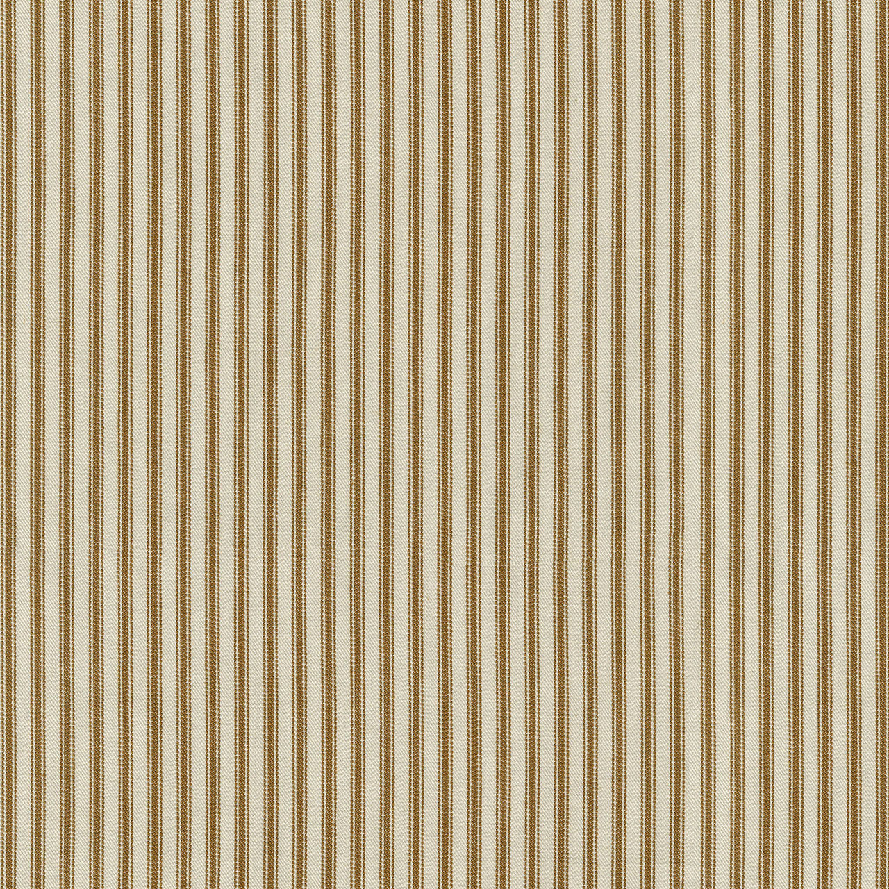 Pinch Pleat Cafe Curtains in Little White Line - Cognac