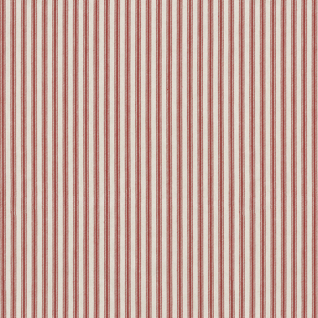 Dual Rod Pocket Curtains in Little White Line - Red
