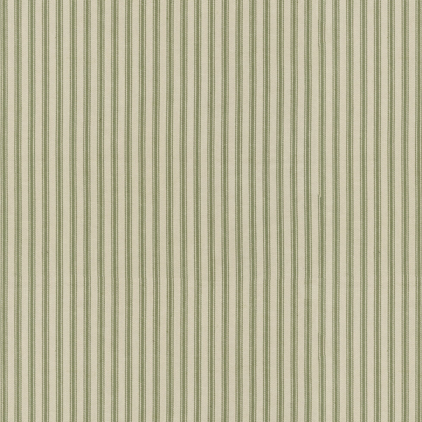 Euro Pleat Drapery in Little White Line - Sage