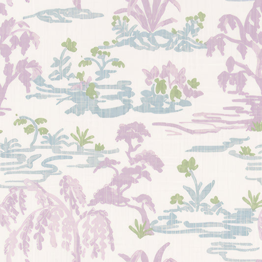 Dual Rod Pocket Curtains in Meadow - Lavender