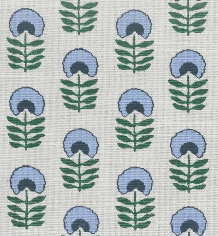 Square Pouf in Mini Florals - Forest