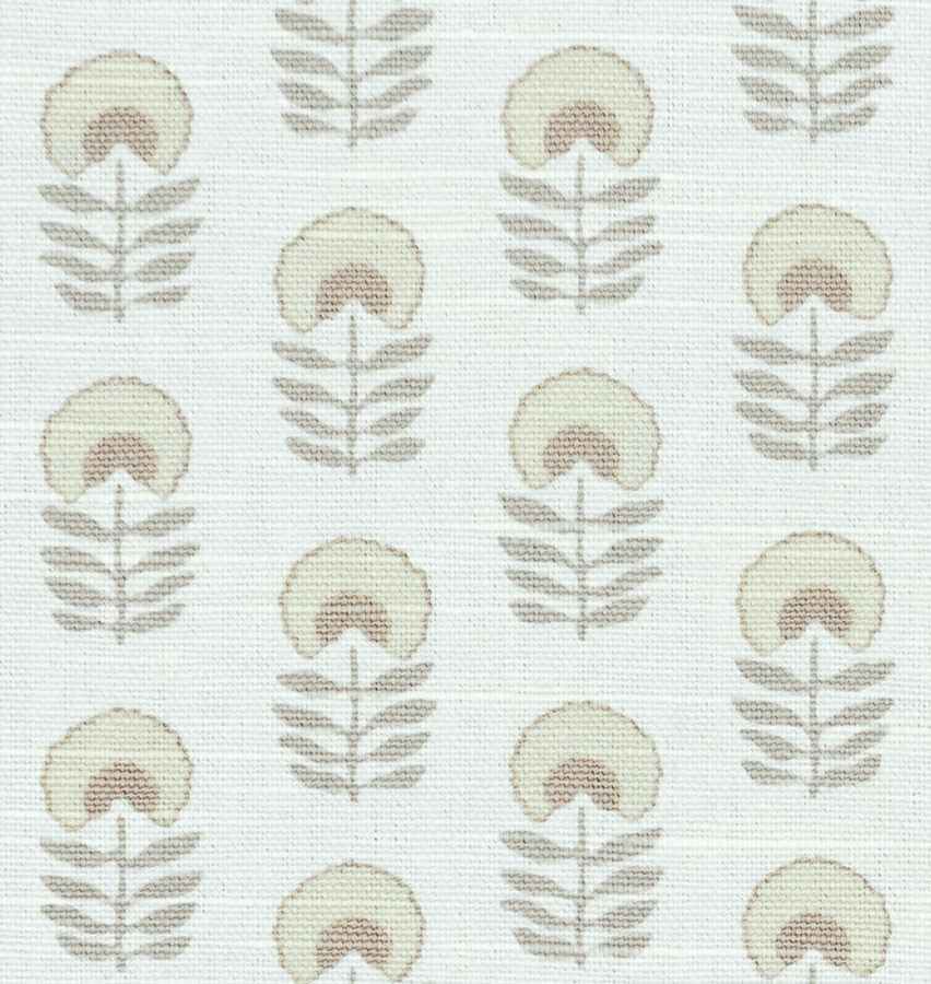 Relaxed Roman Shade in Mini Florals - Ivory