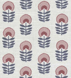 Square Pouf in Mini Florals - Mulberry