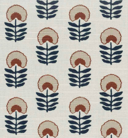 Dual Rod Pocket Curtains in Mini Florals - Pottery