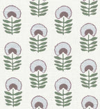 Euro Pleat Drapery in Mini Florals - Sky Garden