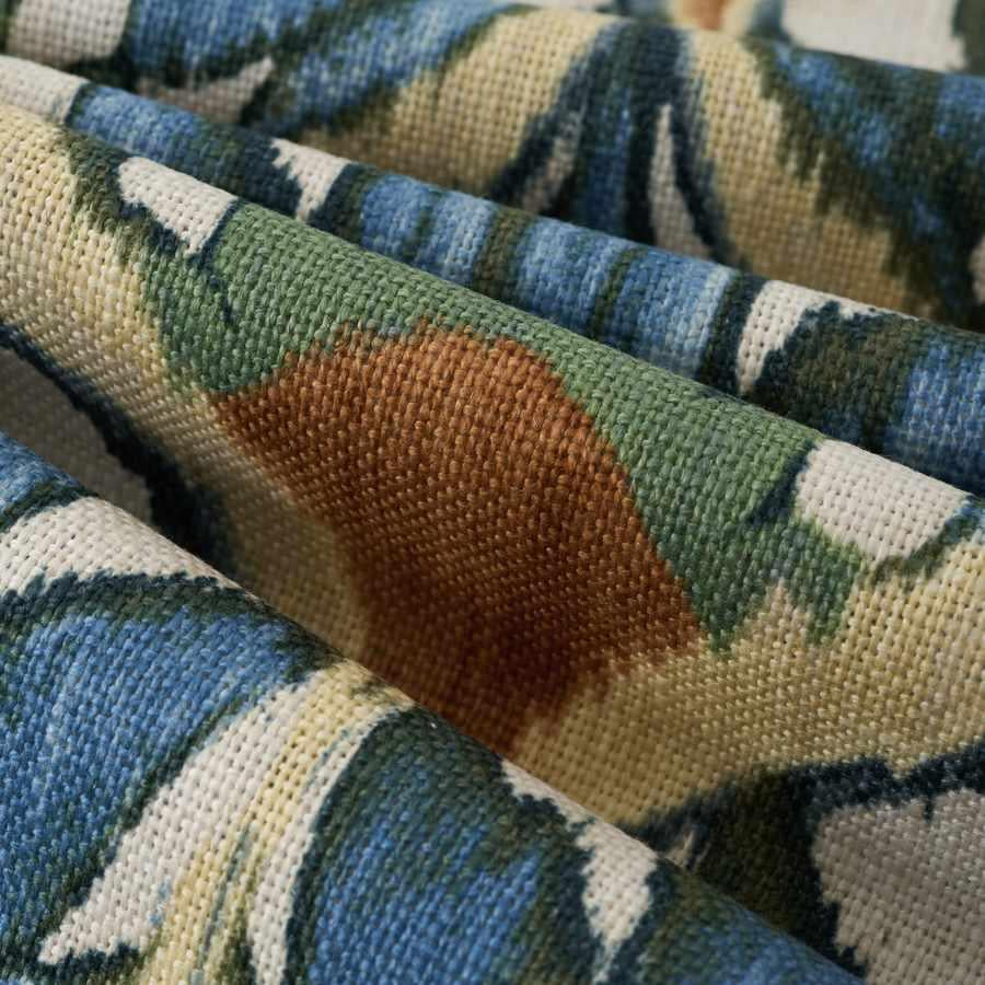 Pinch Pleat Drapery in Petal Press - Aquamarine