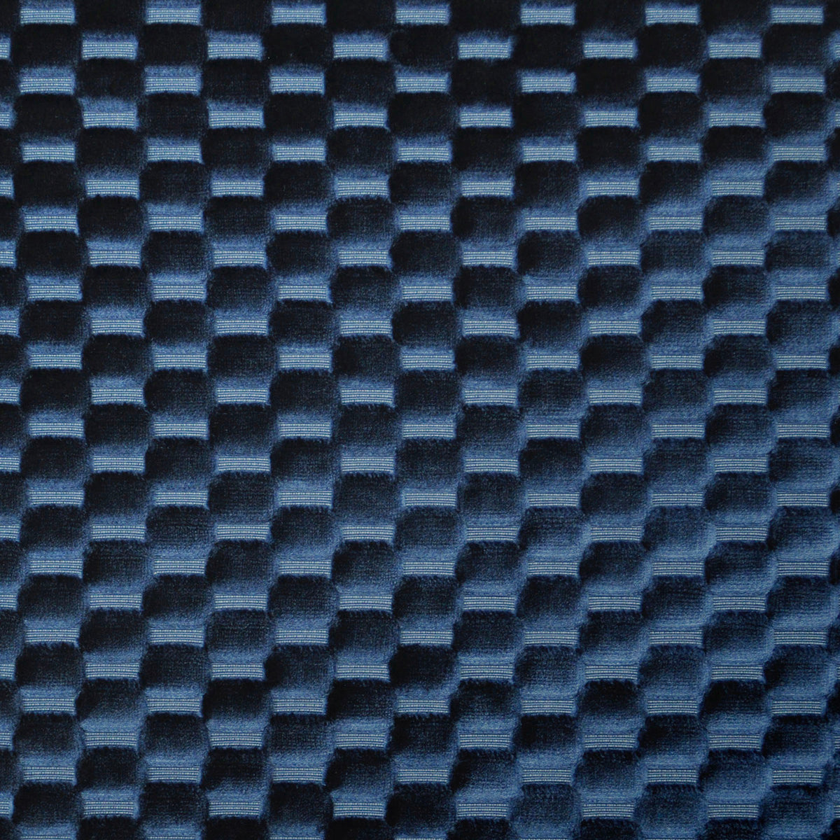 Custom Bench Cushion in Check Mate - Navy