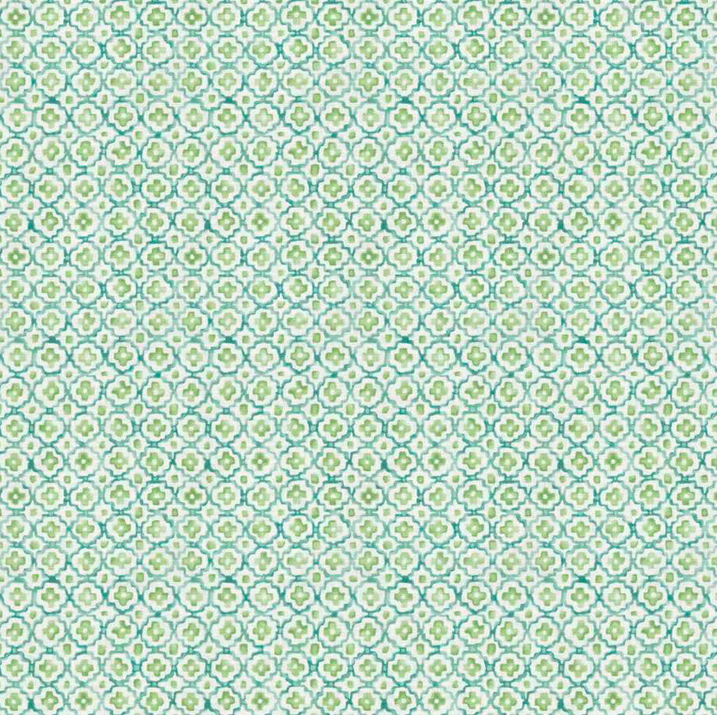 Euro Pleat Drapery in Positive Print - Emerald