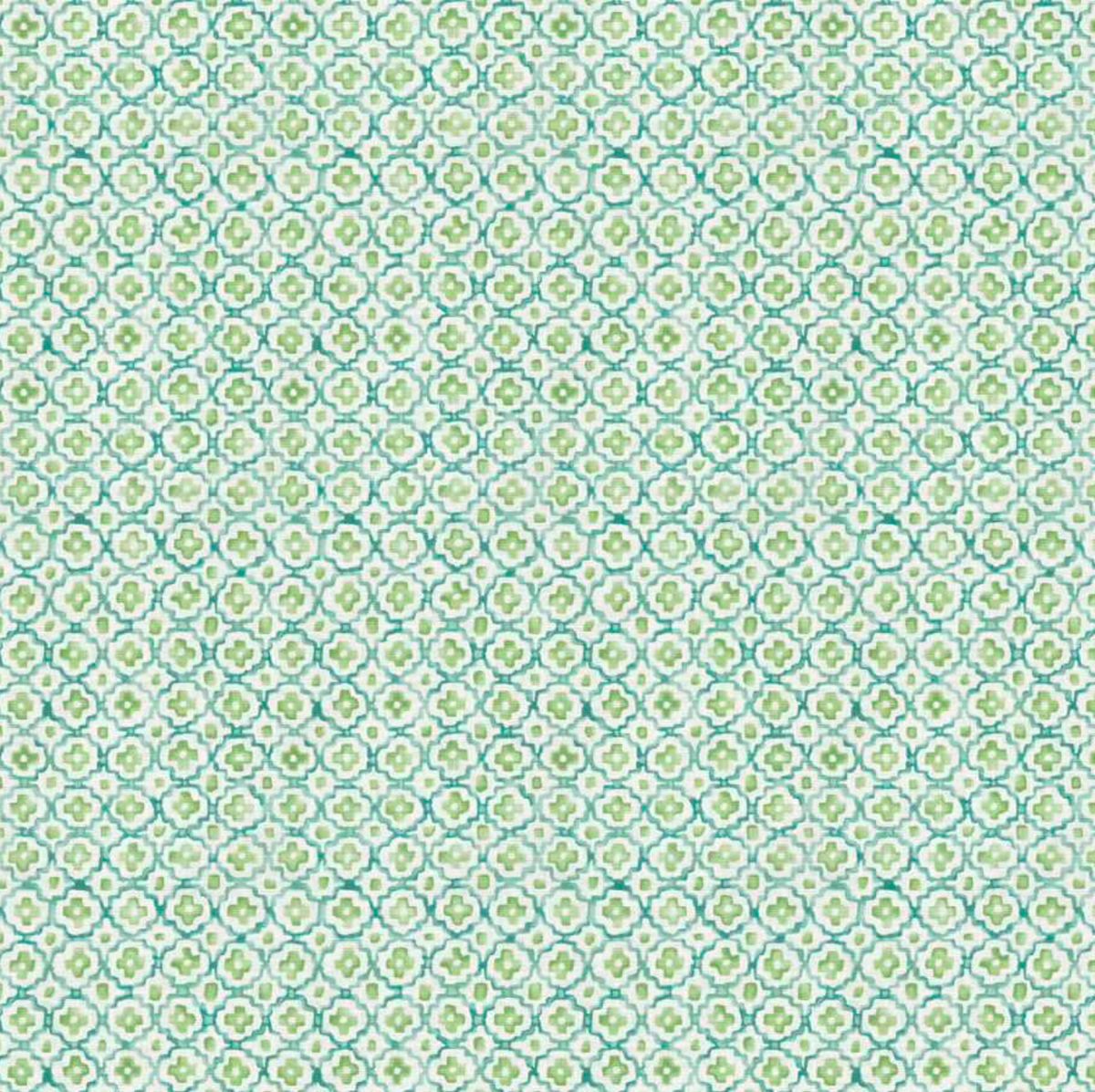 Ruffle Bedskirt in Positive Print - Emerald