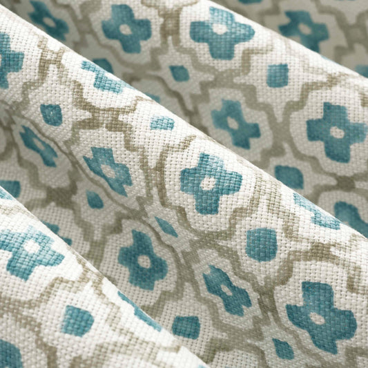 Flat Roman Shade in Positive Print - Rain