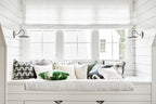 Flat Roman Shade in Classic Linen - Optic White