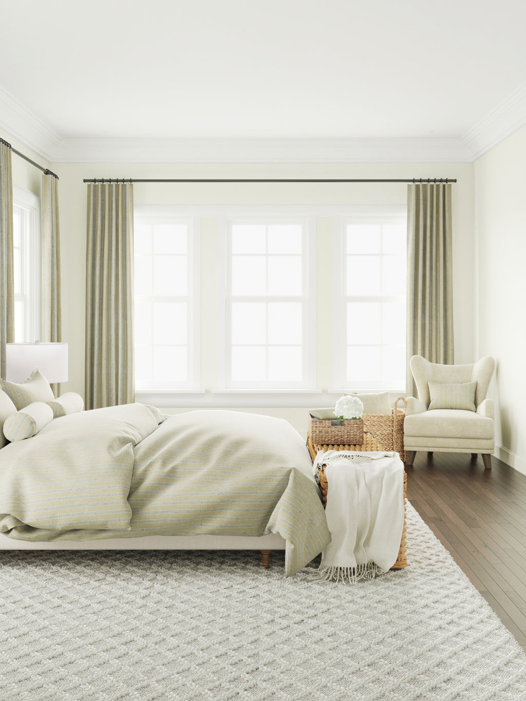 Convertible Drapery in Nautical Stripes - Shoreline