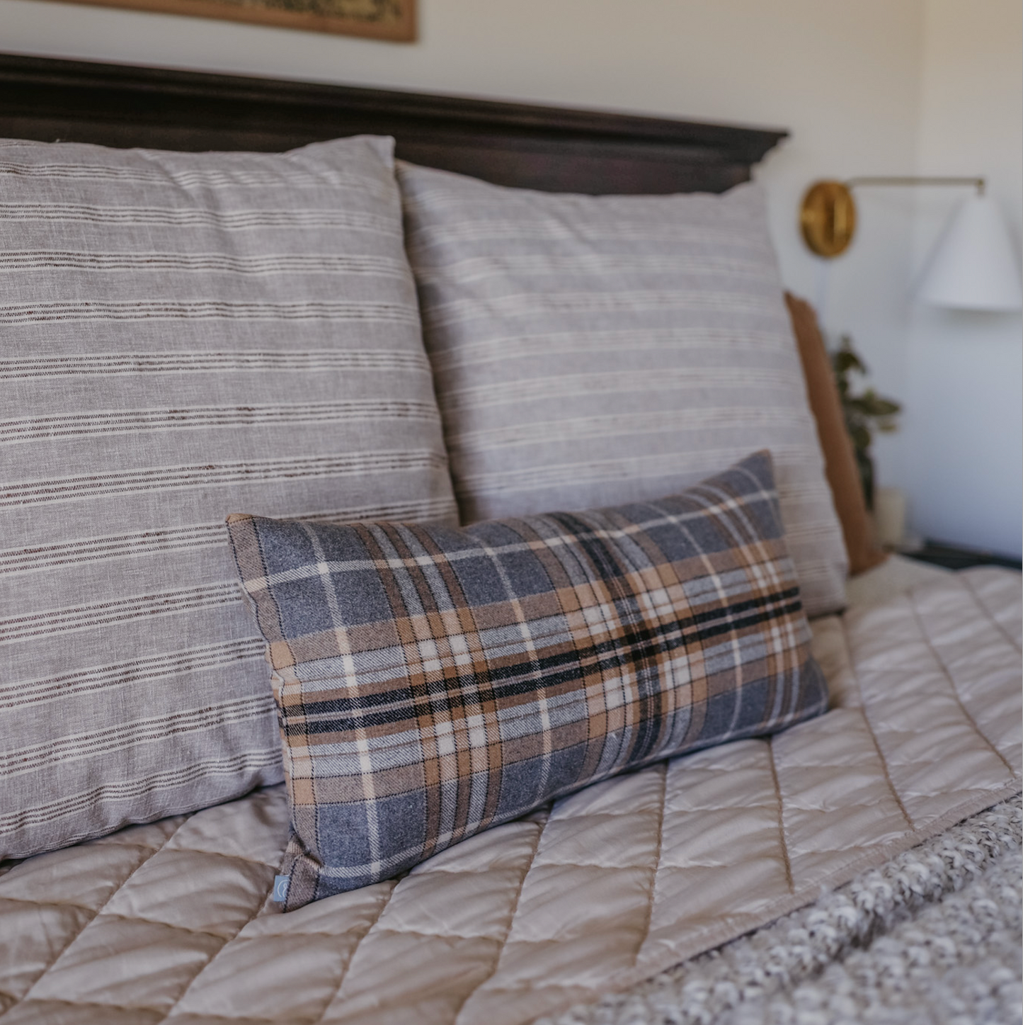 Euro Sham in Tartan - Thunder
