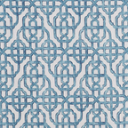 Custom Bench Cushion in Trellis Like It Is - Waves